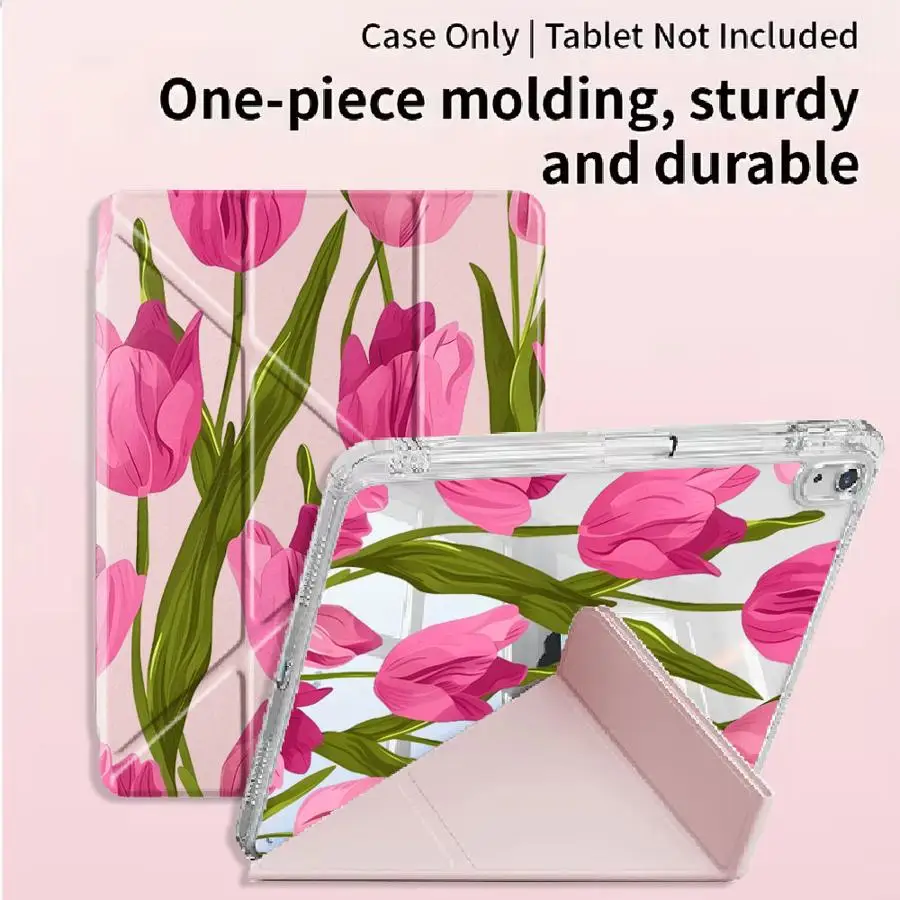 Flower Simplicity Holder Cover Tablet Case For iPad Pro 2025 Air 4 5 M3 M2 M4 11inch Mini 6 7 Pro 11th 10th 9th 8th 7th 12.9inch