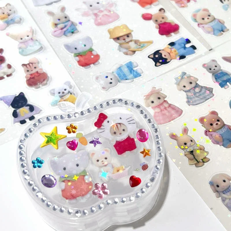 New Forest Baby Family przezroczysta folia cięta naklejka Guka konto ręczne materiał dekoracyjny naklejka wodoodporna folia błyskowa dla dzieci Gif