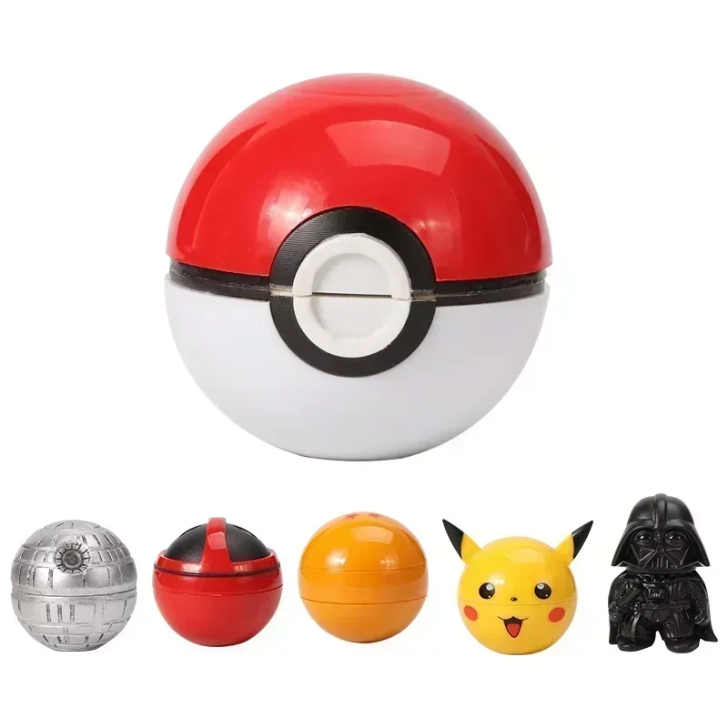 

6 Types Metal Poke Ball Cartoon Gold Smoke Grinder 3 Layers Manual Tobacco Herb Zinc Alloy Mill Spice Crusher Smoking Accessorie