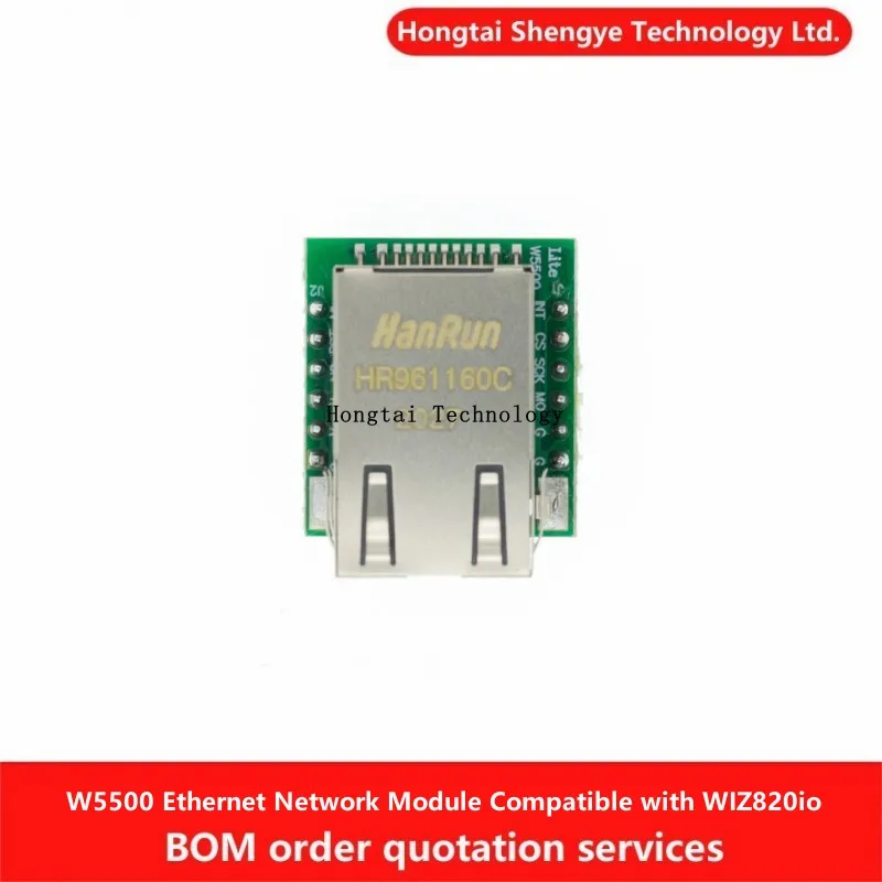 W5500 Mini moduł sieć Ethernet interfejs SPI/protokół Ethernet/TCP/IP kompatybilny z WIZ820io HR961160C