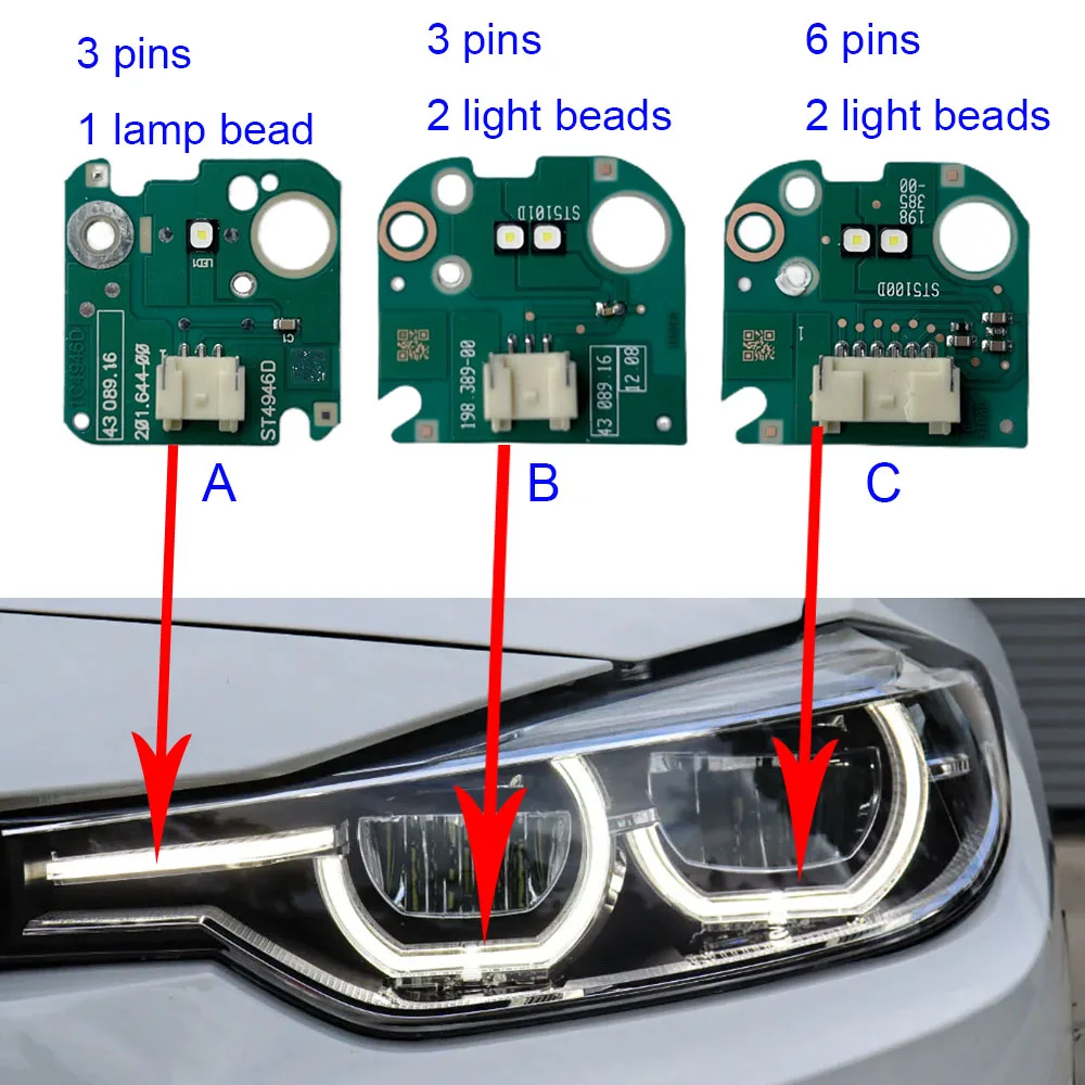 

36pcs LED Boards For BMW F30 F31 F35 LCI 330i 340i LED Headligfht DRL Restore White Lightsource Daytime Running Light Chips