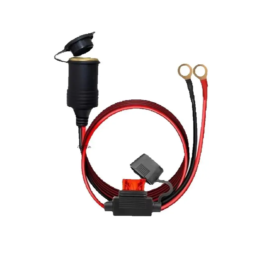 DC 12V 24V Car Motorcycle Truck Bus Cigarette Lighter Socket Charger Cable Connector Adapter with 20A Fuse 14Awg 30Cm 1M 2M 3M