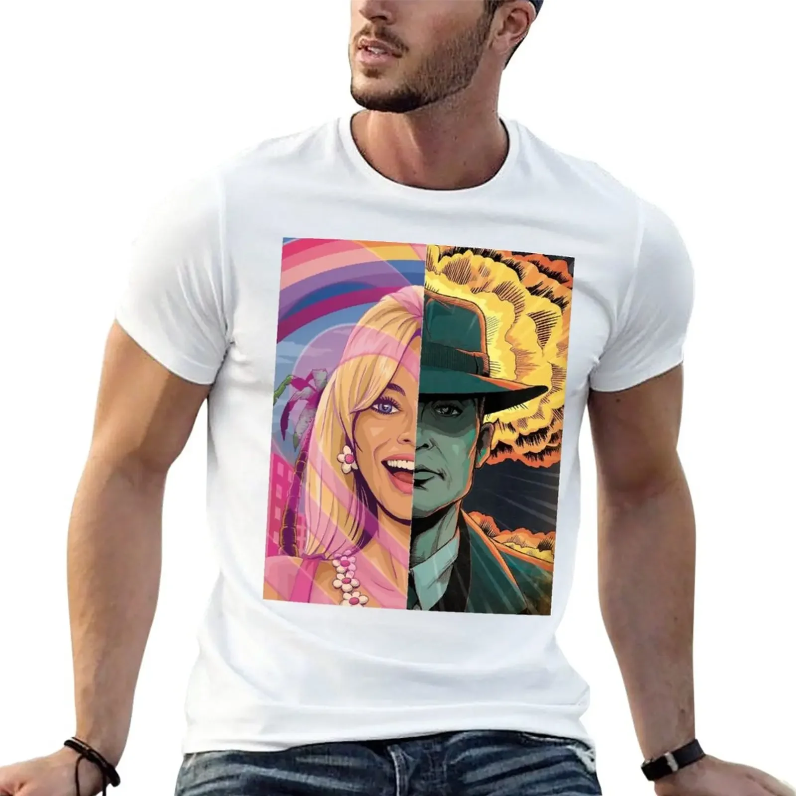 

New Barbenheimer T-Shirt T-shirt for a boy Short t-shirt Men's clothing