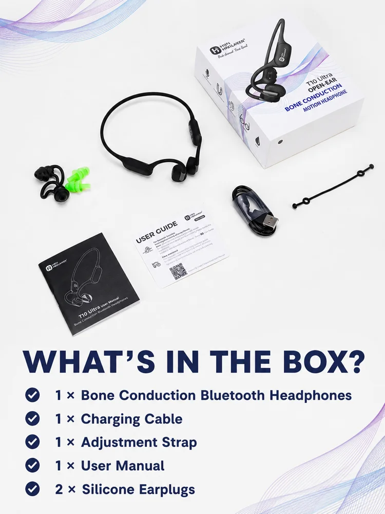 Knochenleitungskopfhörer mit 32GB Speicher, IPX8 wasserdichter Schwimm-MP3-Player, Bluetooth 6.0 kabelloses Headset mit Mikrofon – Detail 10