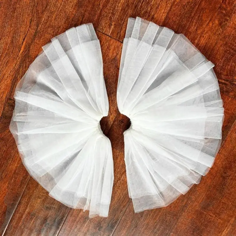 Mangas clássicas braço noiva branca Luvas respiráveis Acessórios casamento elegantes design tule forrado