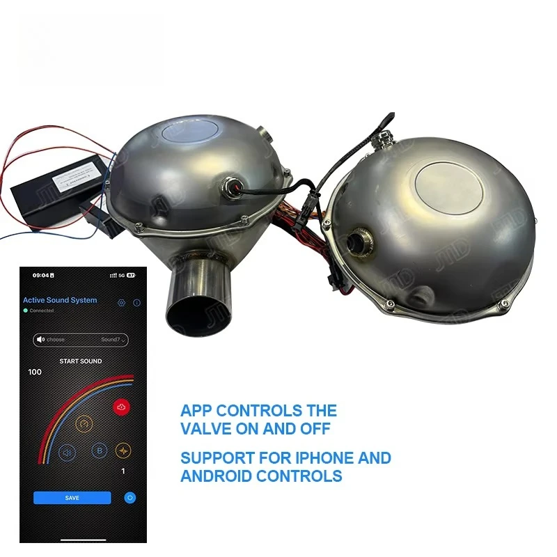 ACTIVE SOUND BOOSTER KIT DOUBLE SPEAKERS Sound Exhaust System Simulated Sound Wave Car Accessories