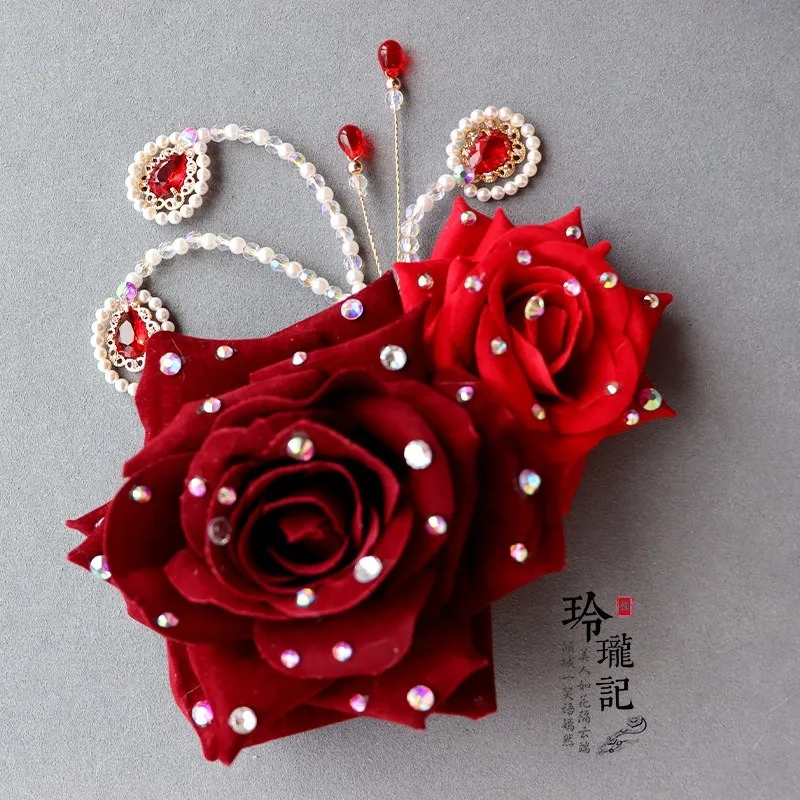 

Новая высококачественная заколка-невидимка для волос в форме розы, профессиональные тканевые аксессуары ручной работы для модных образов