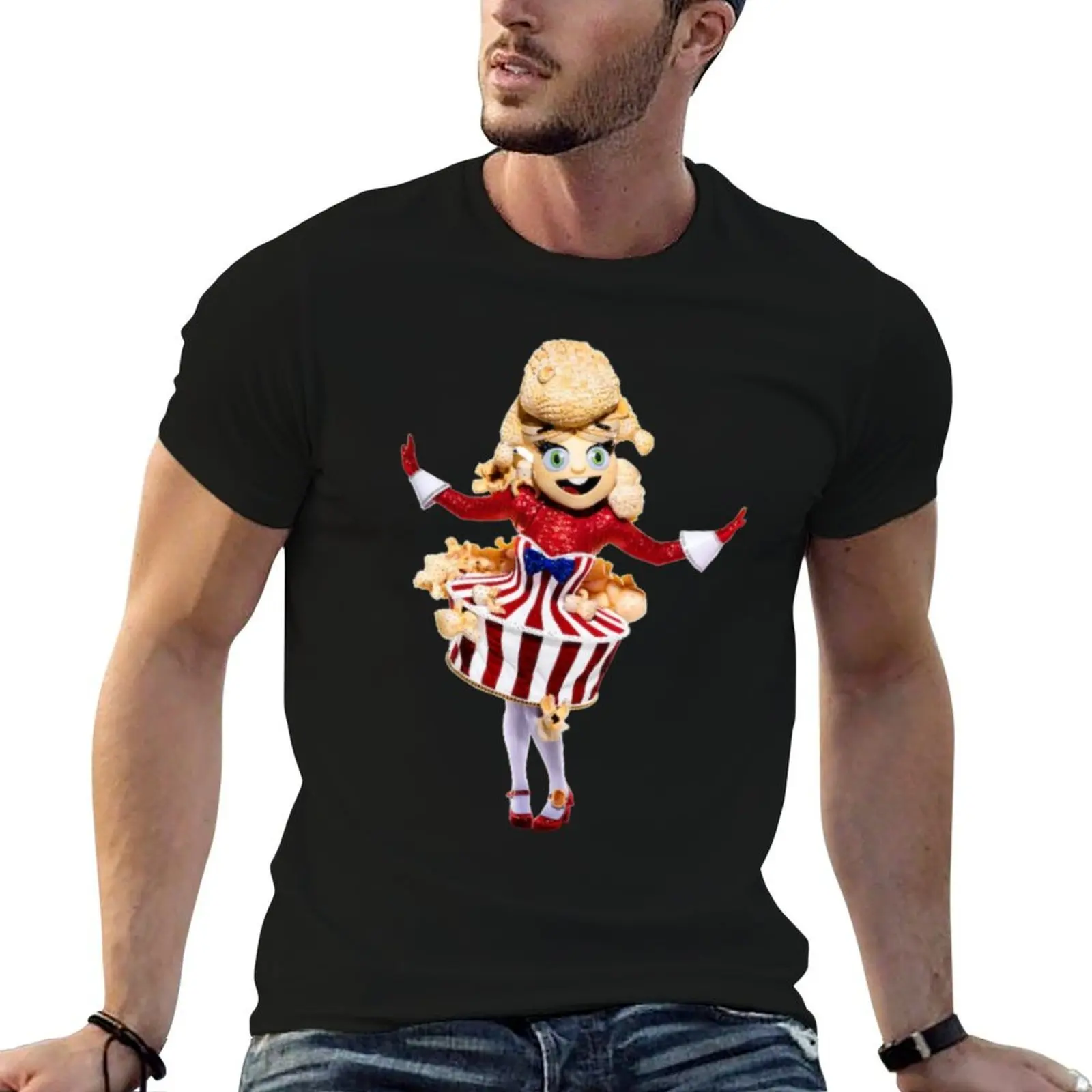 Masked Singer US Season 4 Costume Popcorn T-Shirt Plus Size Lightweight Top