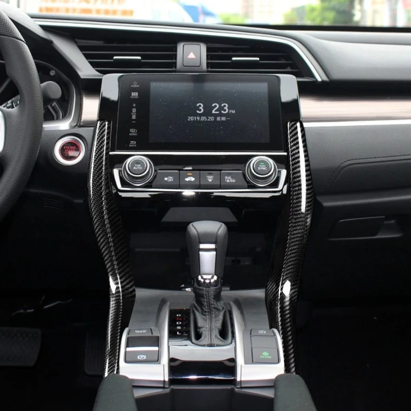 

Dry Carbon Fiber Gear Central Control Side Trim for 10th Gen honda civic Interior Modified Accessory