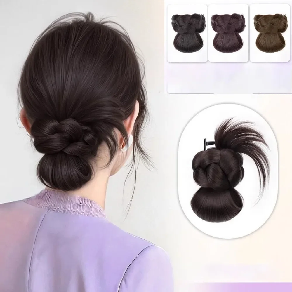 Naturalne Realistyczne Syntetyczne peruki Doczepiane włosy Klipsy do włosów Sztuczne włosy Niski kucyk Gumka do włosów Puszyste pasma włosów Akcesoria do włosów