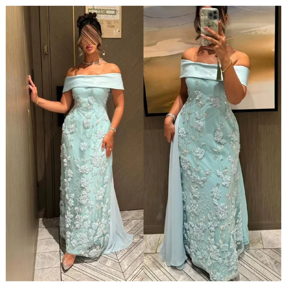 

Customized Elegant Green Chiffon Evening Dress Fashion Strapless Sleeveless Party Dress High Quality Straight Celebrity Gowns