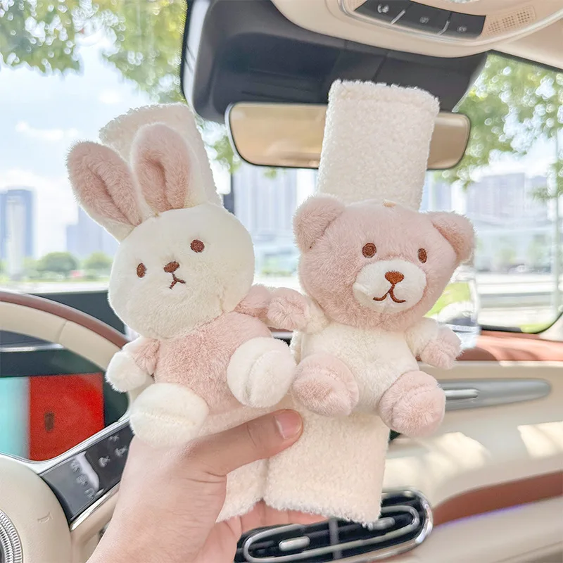 

Cartoon Car Seat Belt Shoulder Pads Cute Lambswool Car Anti-strike Shoulder Pads All-season Car Shoulder Pads