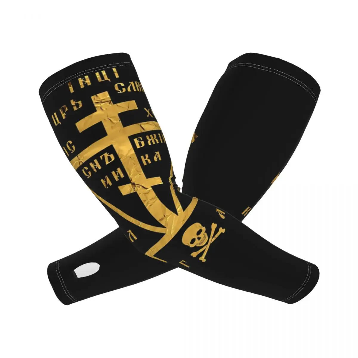 

Calvary Cross Of Russian Orthodox Church (2) Outdoor Arm Sleeves Sun UV Protection Cover Summer Ice Silk Cycling Tattoo Sleeves
