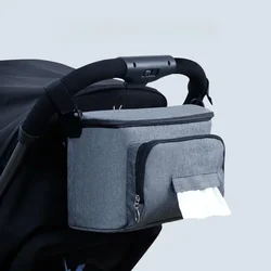 UNISac de voyage de grande capacité pour poussette noire, sacs à couches pour landau, porte-bouteille, accessoires de poussette pour bébé