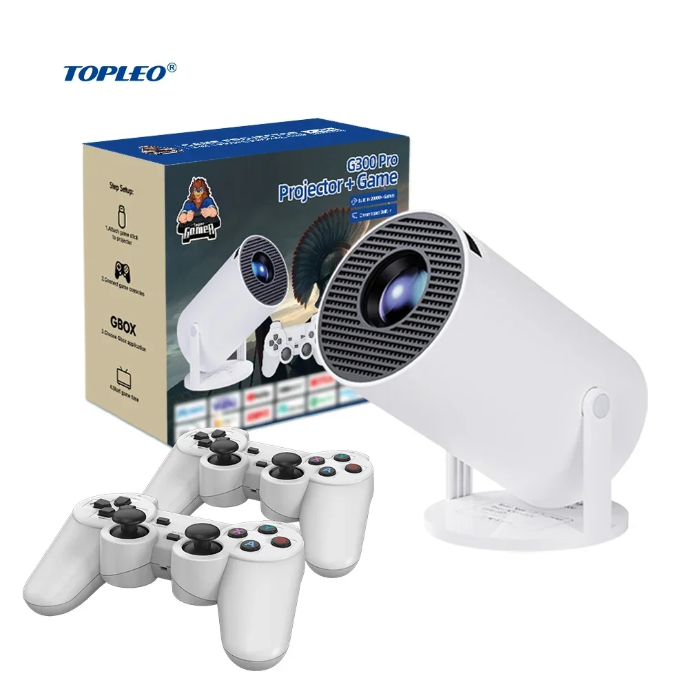 Topleo Android Outdoor Home Projector Shooting Games Video Smart Handheld Game Console Mini Proyector 4k Portable Projector