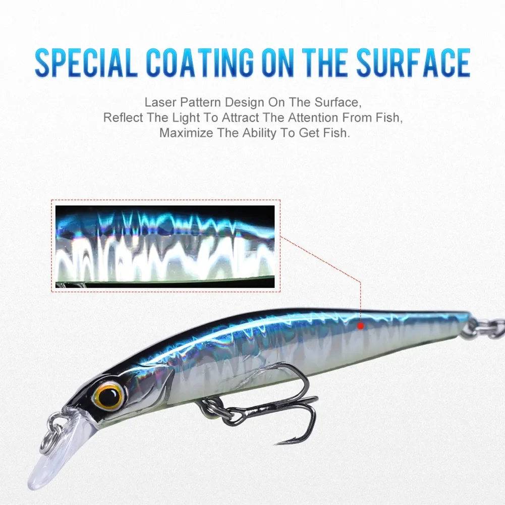 Kingdom Sinking Minnow Bait 60 80 95 105mm Wibrująca tonąca przynęta Jerkbait Swimbait Magnet Trasnfer Long Casting Hard Fishing Lure — zdjęcie 4