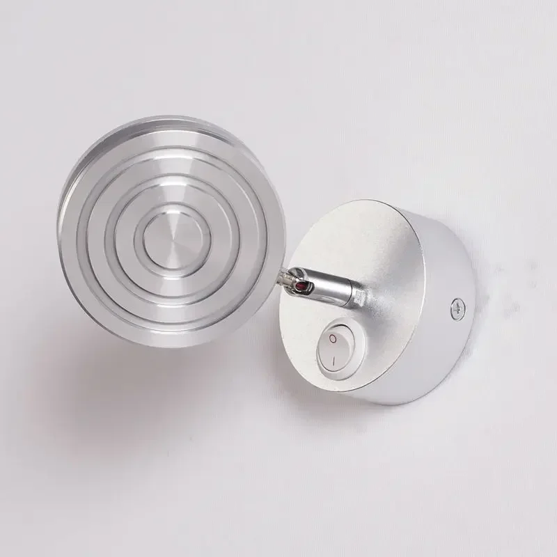 

LED 5W Wall Lamps With Switch Bedroom Bedside Reading Light Corridor Stair Lighting Direction Adjustable AC90-260V