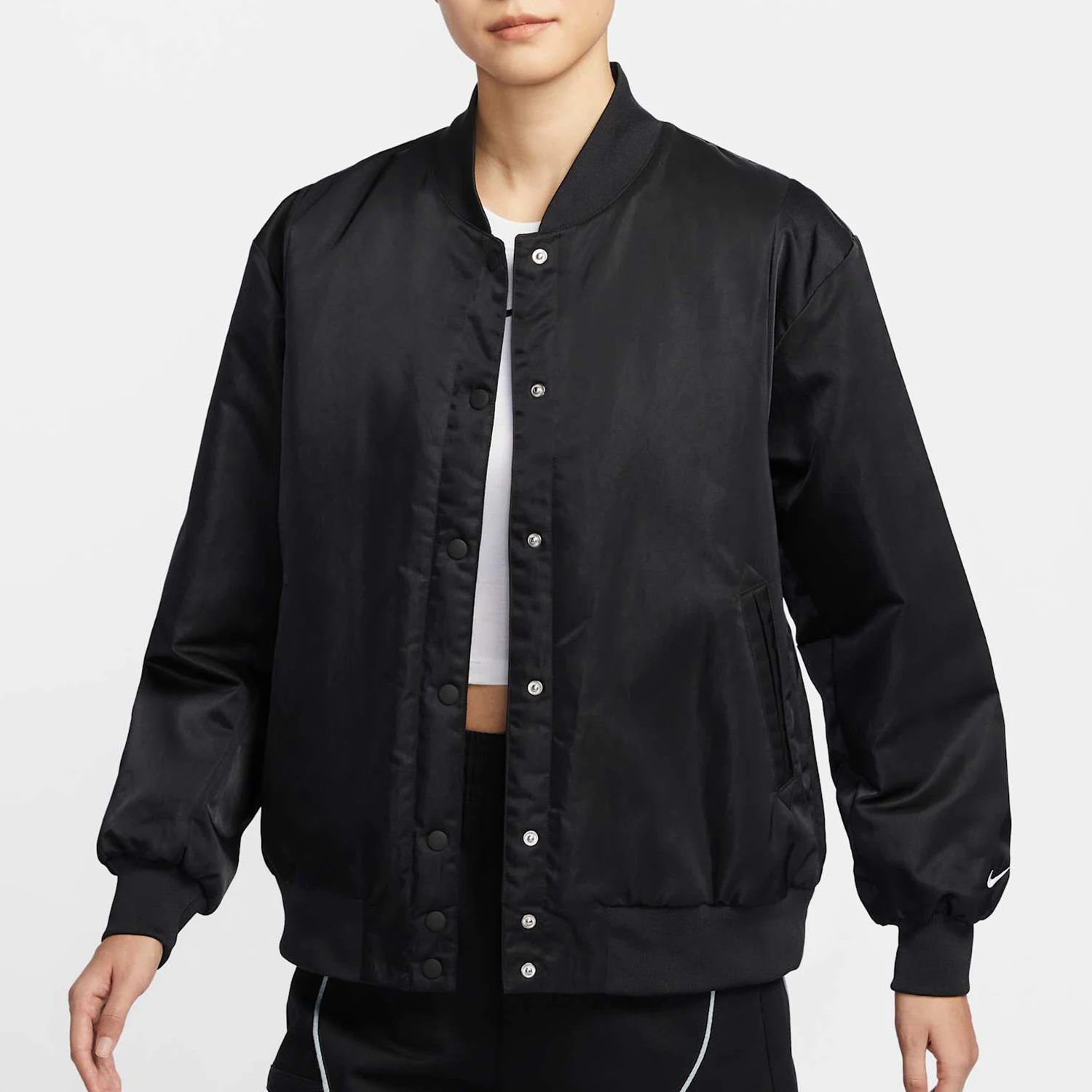 

Nike genuine genuine New Women's Woven Stand Collar Loose Sportswear Jacket HJ0972-010