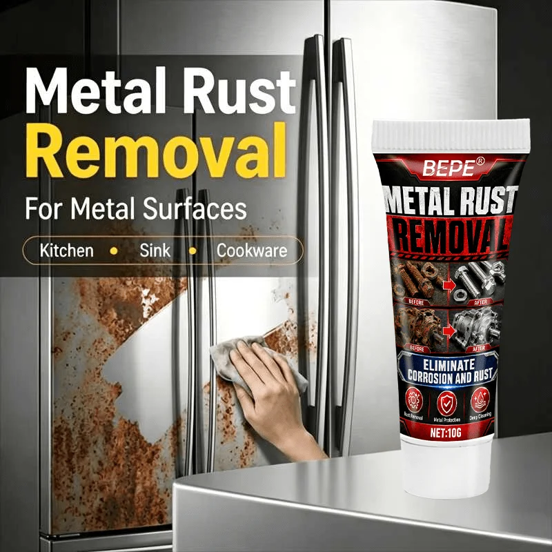Metal Rust Remover Anti-Rust Paste, Fast-Acting Anti-Corrosion, for Fridge, Sink, Scissors & Metal, Long-Lasting Protection