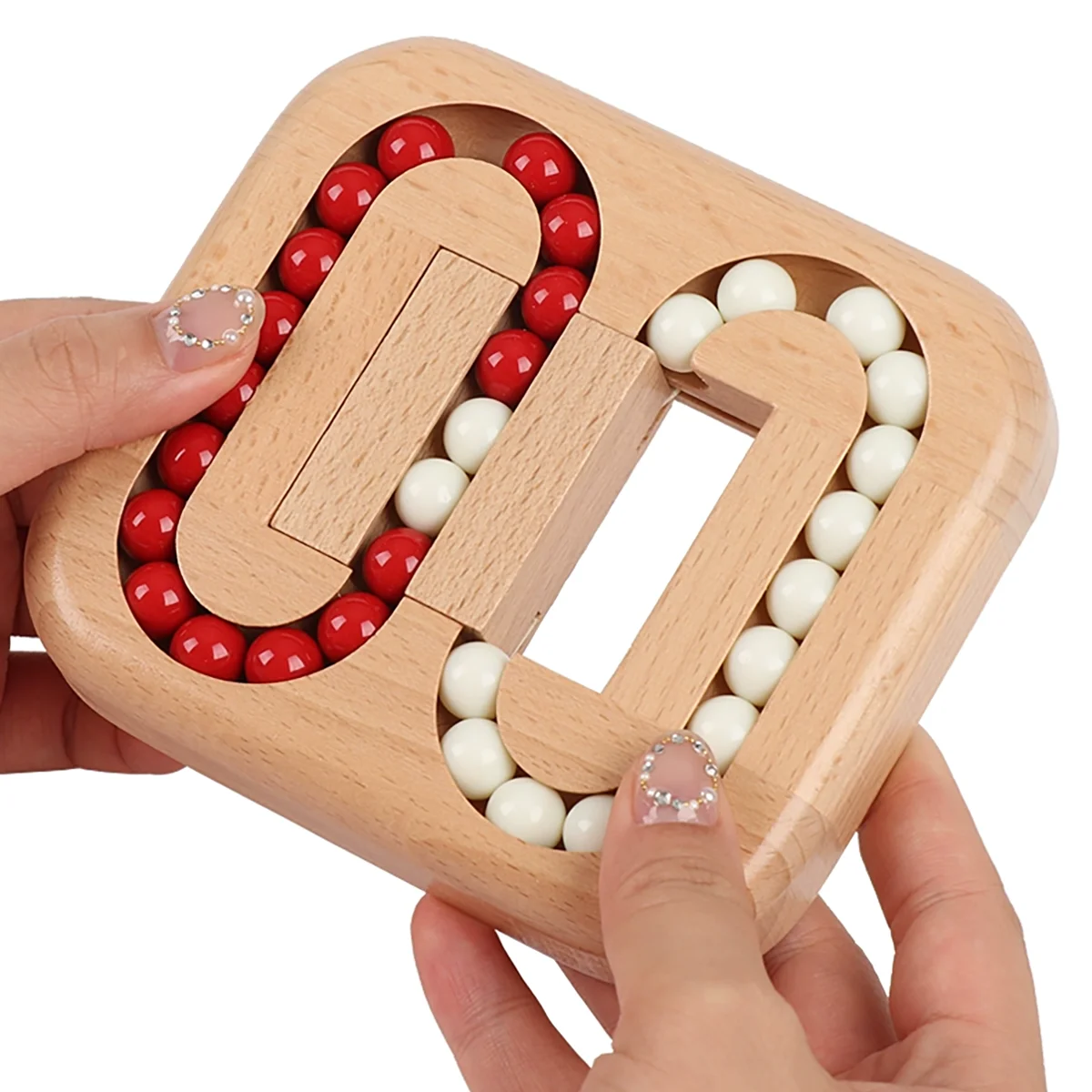 1 Wooden Maze Puzzle Game, Ball Ring Game - Challenging Brain Games for Adults, Stress-Relieving Toy, Ideal Gift for Valentine's Day, Father's Day, Christmas, and Birthdays