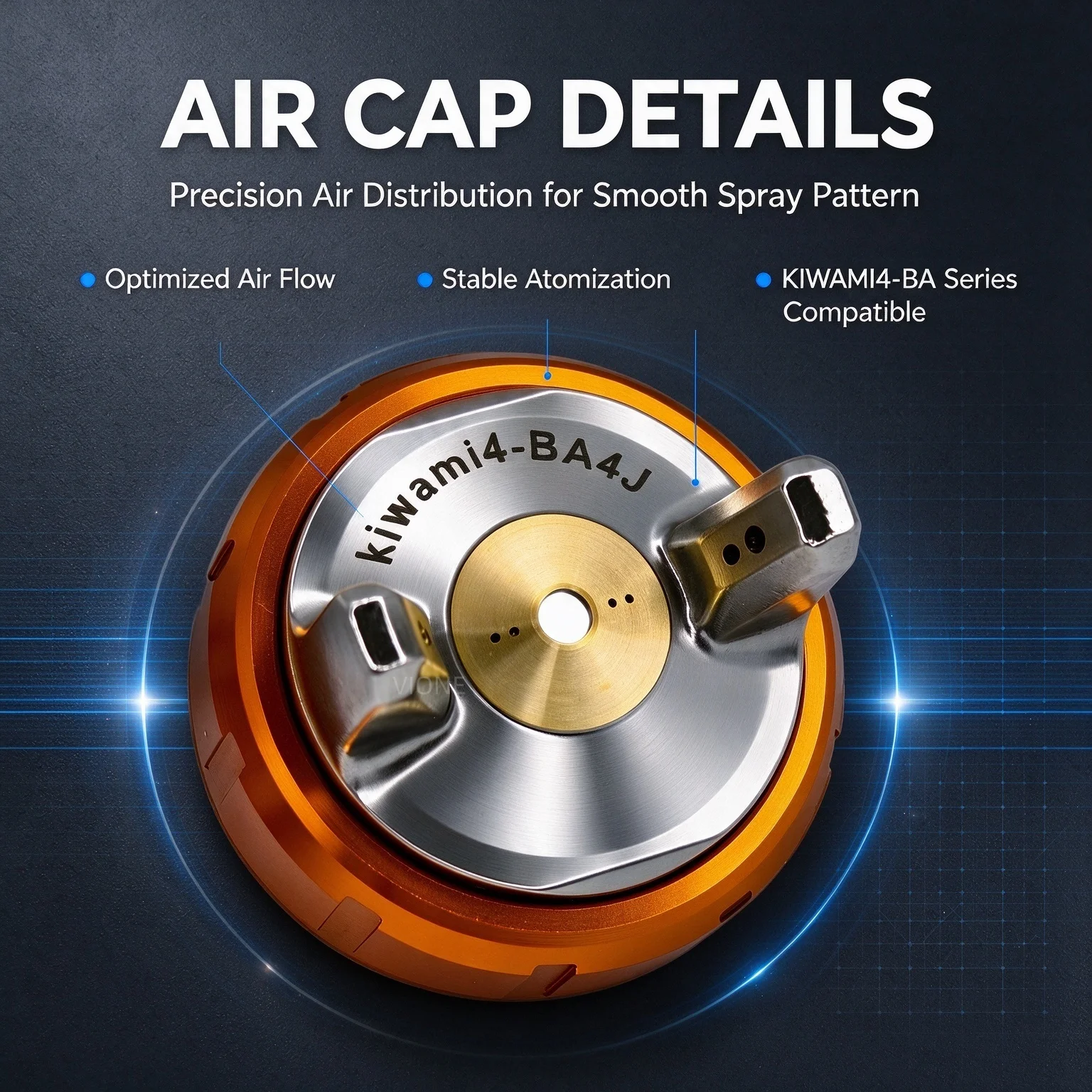 Japan kiwami4-BA4J Air Cap, Needle & Nozzle Set Industrial Grade Compatible with the KIWAMI4-BA Series Customization Supported