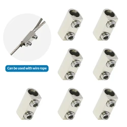 Double hole expansion clamp, 1-1.5mm, adjustable, steel wire, used for DIY cable rope clamp