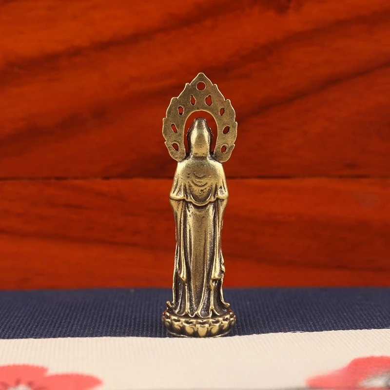 Guanyin-Statue, Heimdekoration, Figur, Buddha-Statue, Ornamente, Buddhismus, Tempel, Geschenke, Guanyin, kleine Bronzeware, Metallhandwerk – Detail 5