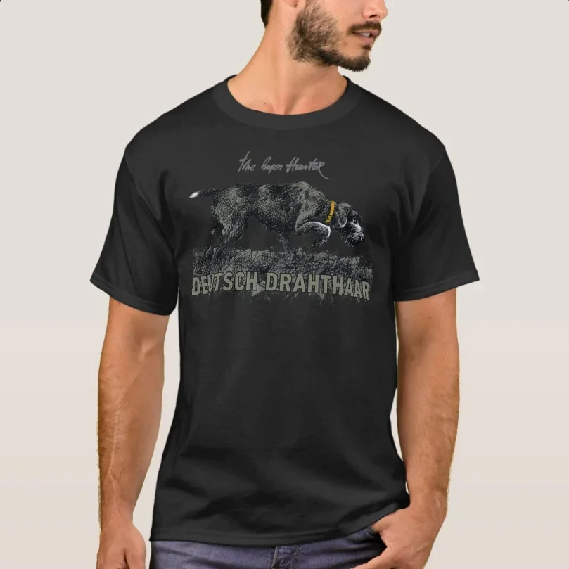 

Deutsch Drahthaar The Born Hunter T-Shirt New 100% Cotton O-Neck Summer Short Sleeve Casual Mens T-shirt Size S-3XL