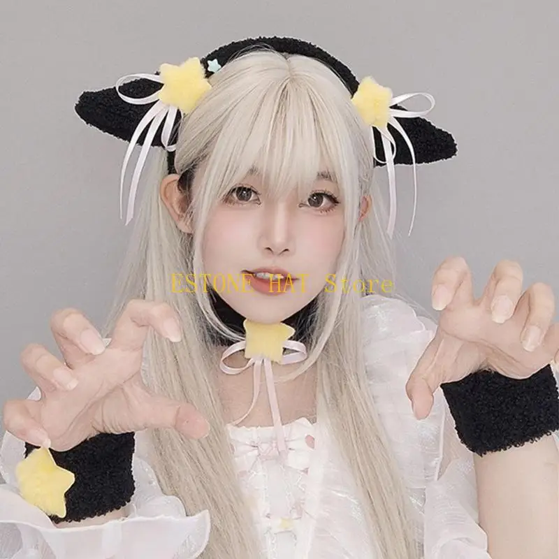 49mf Cosplay Hairhoop Festival cabelos orelha Festival cabeça Lolitastyle Costom Acessórios Girl feminina