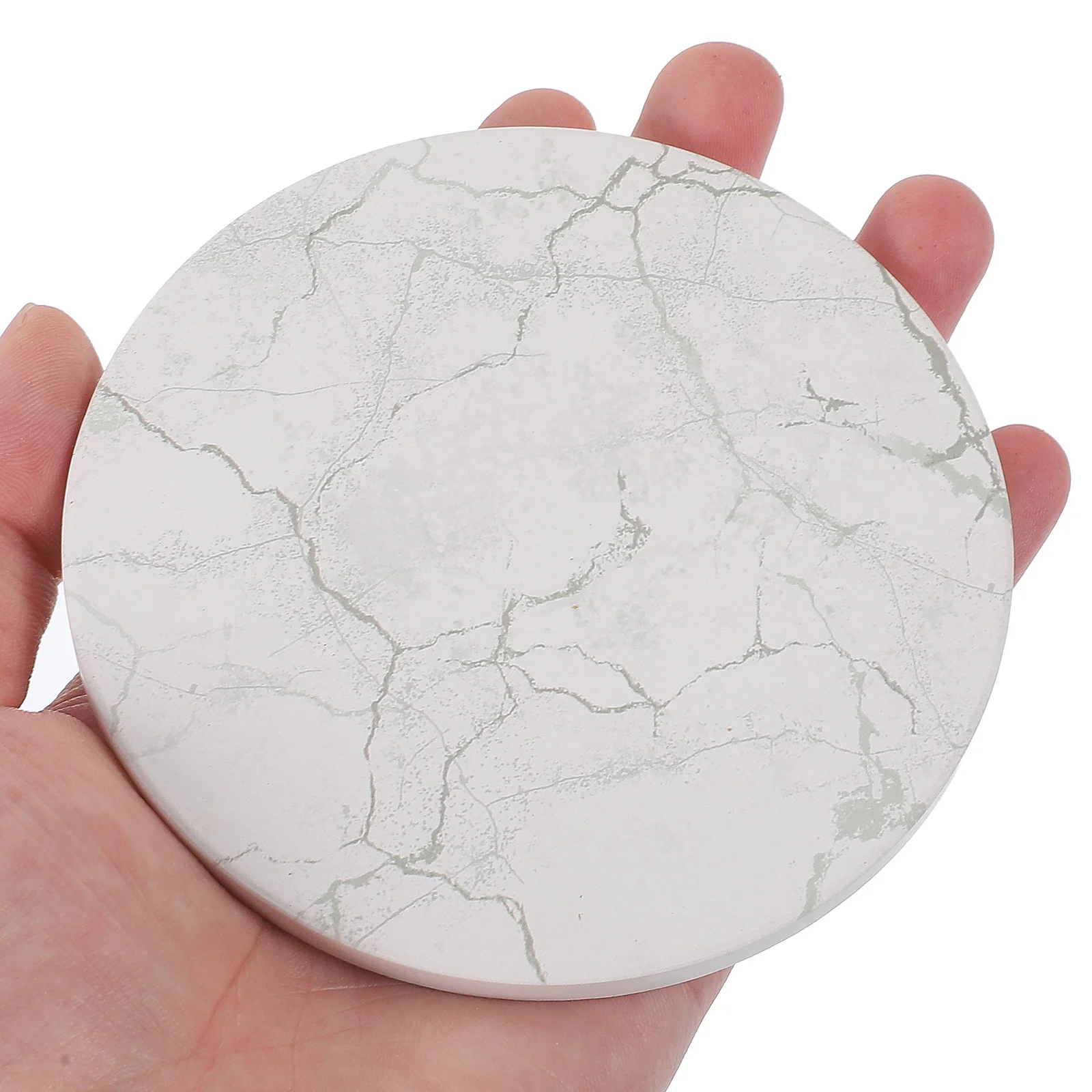 

4Pcs Absorbent Round Ceramic Coasters Heat Resistant Drink Cup Mats Decorative Coaster Set for Dining Table Office Cafe