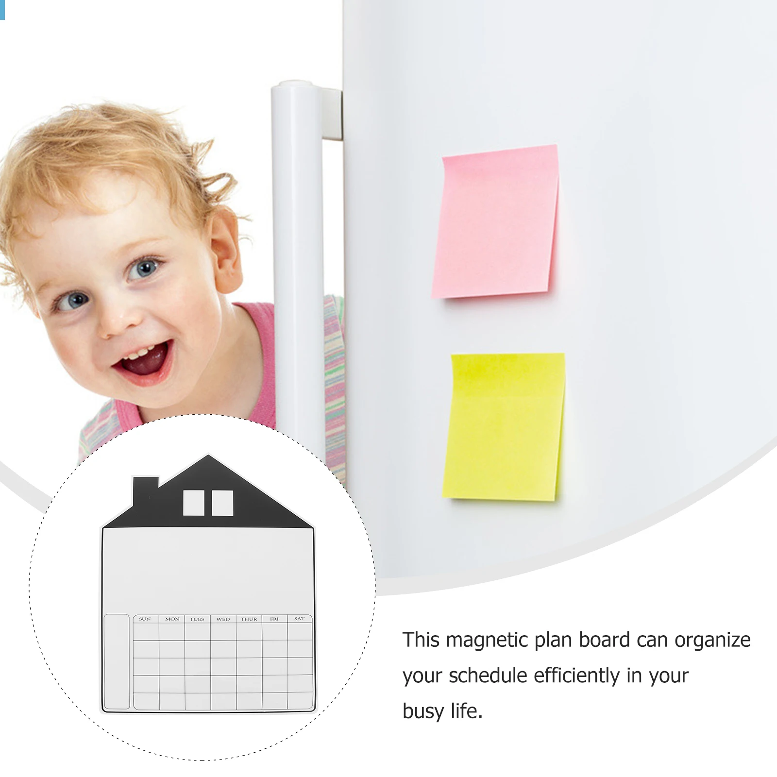 

Magnetic Fridge Calendar Board Erasable Monthly Planner Whiteboard Strong Magnetism Schedule Family Events Refrigerator