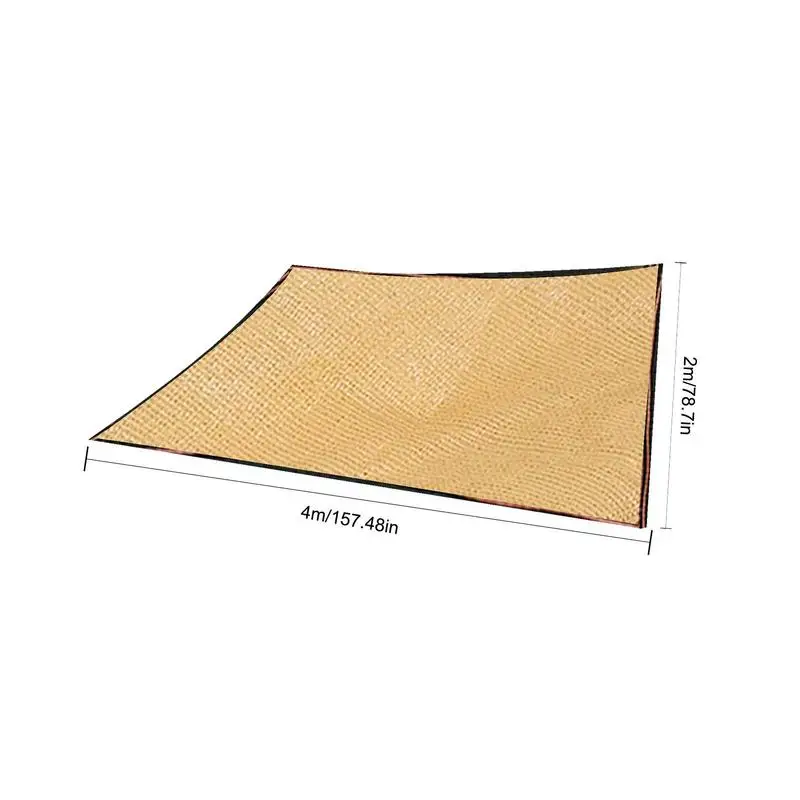 Sun Shade Sail 2m X 4m UV Block Shade Canopy Tarps Beige Sun Protection Sunshades Awning Shelter Multifunctional Canopy For