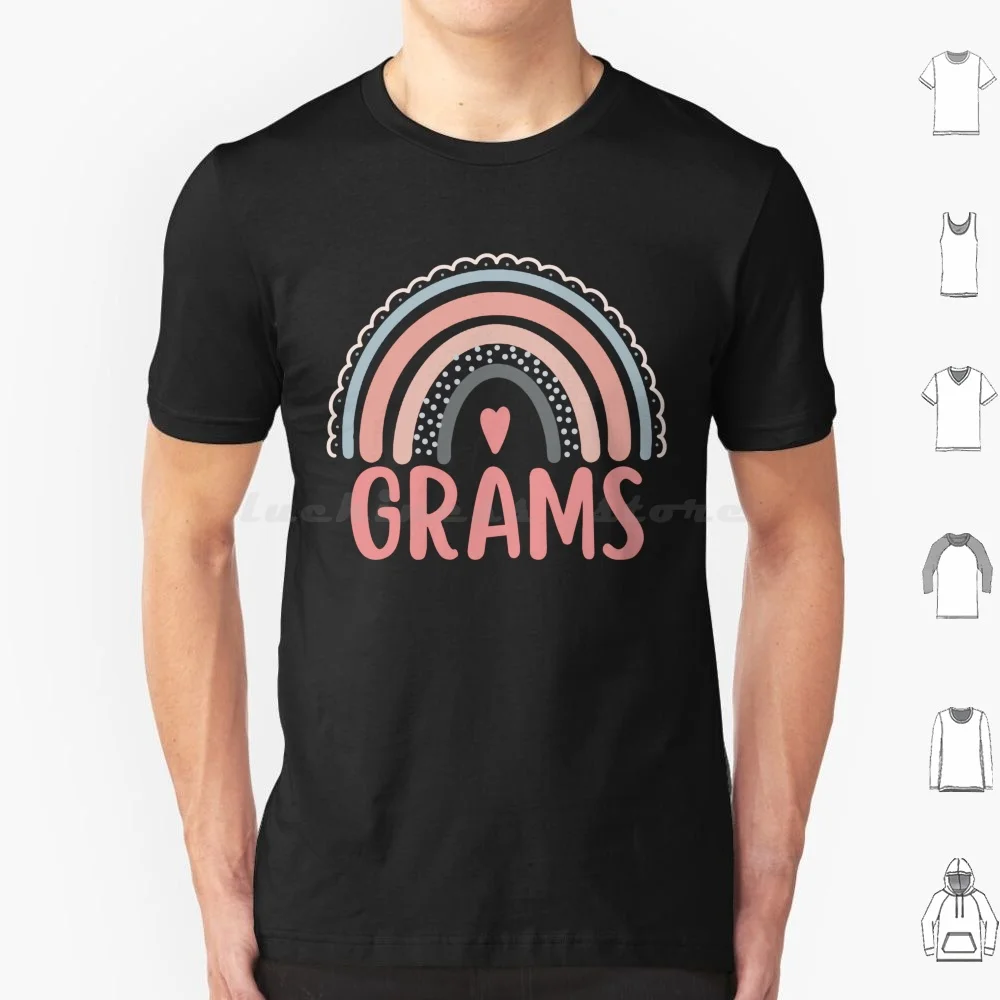 

Футболка Grams Rainbow Grandma Cute Mothers Day Funny Grams 6xl, хлопковая крутая футболка Grams Rainbow Grandma, милая забавная футболка на день матери