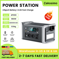 1800W 1024Wh Solar Power Station Generator Camping 220V LiFePO4 Battery Energy 500W 345WH Power Supply UPS 200W ETFE Solar Panel