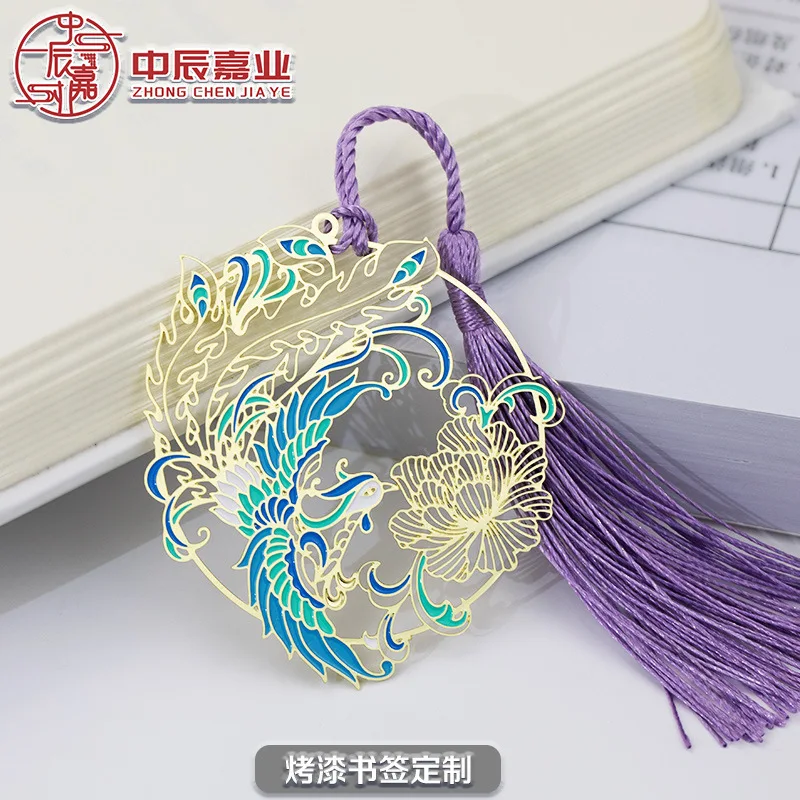 Holle Metalen Verf Bladwijzer Creativiteit Chinese Stijl Messing Cartoon Culturele En Creatieve School Bladwijzer Leraar Gift