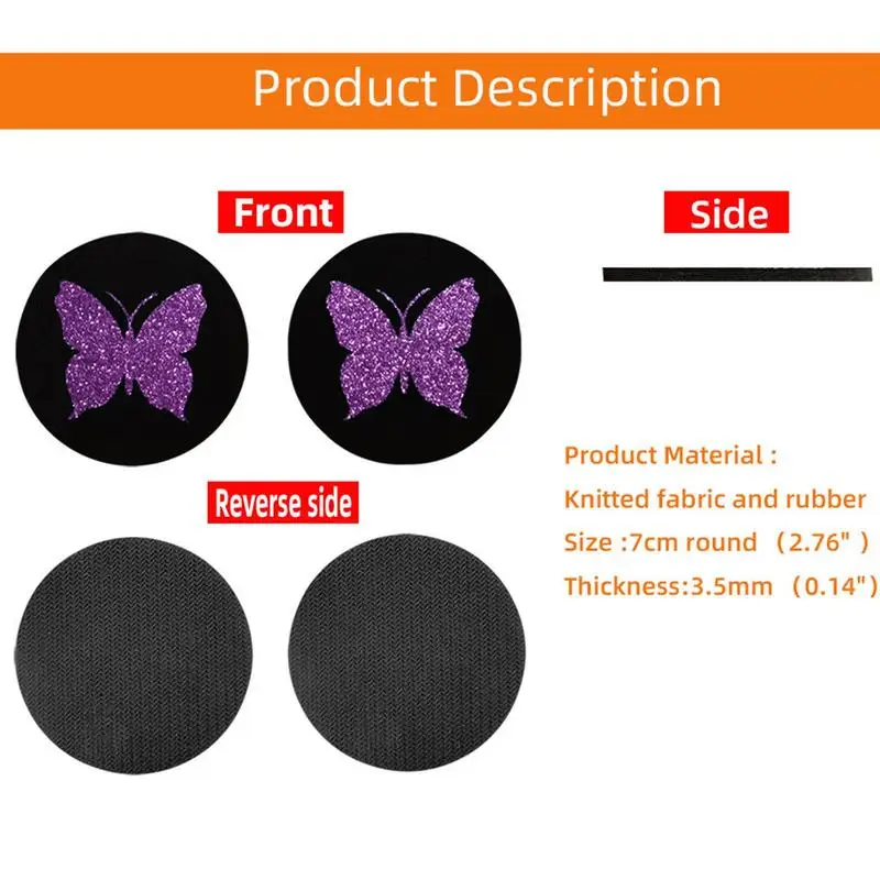 Crystal Art Butterfly Coasters Bling Automotive Cup Holder Mats Cute Car Interior Accessories Anti-Slip Insert Coasters Drink