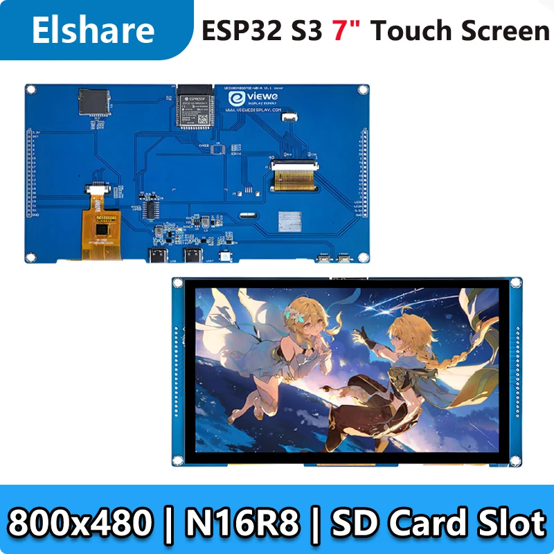 ESP32 S3 Development Board 7 inch LCD Capacitive Touch Screen 7inch Display N16R8 800×480