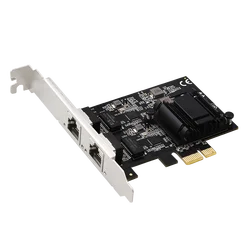 Dual Port 2.5Gbps PCIe server Card 2 port 10/100/1000M/2.5G RJ45 Ethernet Network Adapter Card with Realtek/RT8125B