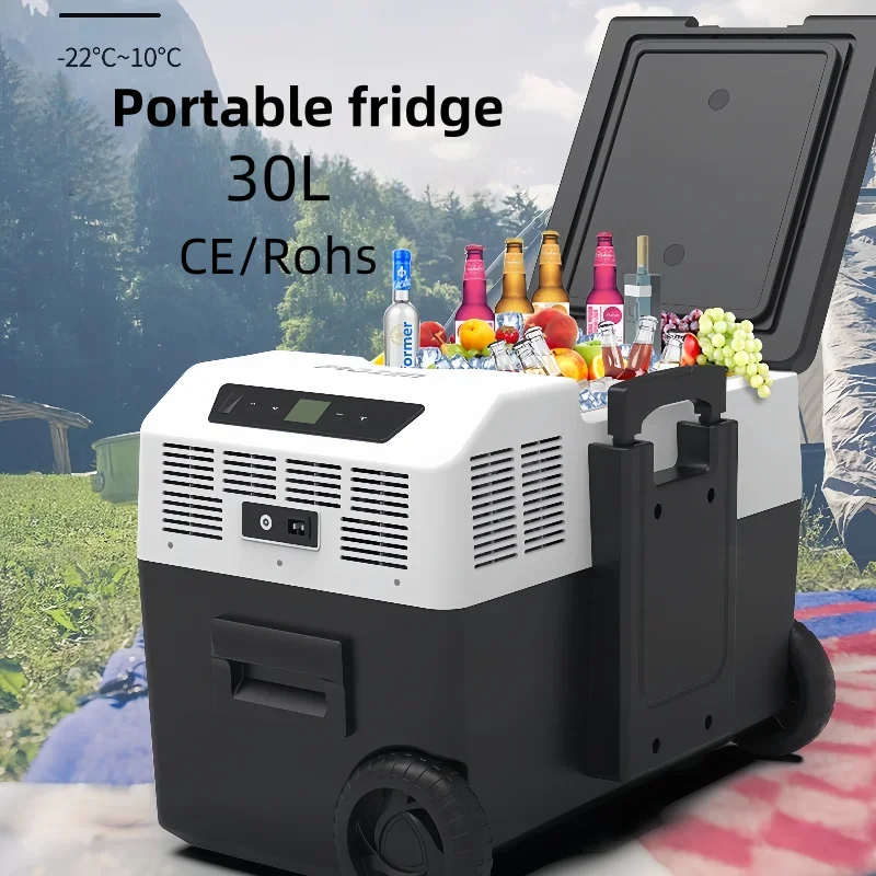 30L car refrigerator with compressor, fast cooling and low temperature, for vehicle use