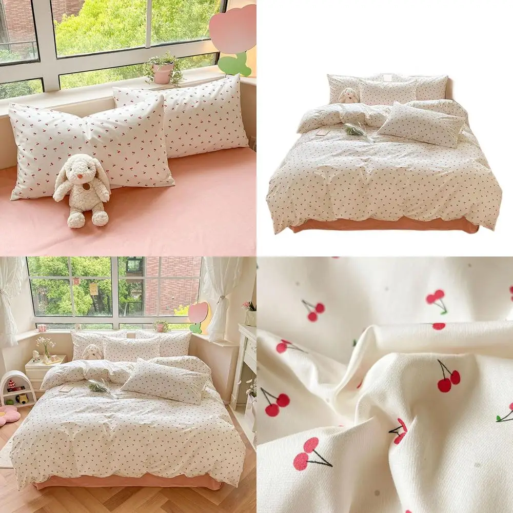 

Комплект одеял Kawaii Cherry размера «queen-size», 100% хлопок, с полной молнией, 2 наволочки для всех возрастов