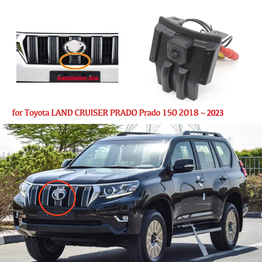 Car Front View camera For Toyota Land Cruiser Prado 150 J150 LC150 Overbearing 2010~2023 Waterproof Parking LOGO Front Camera