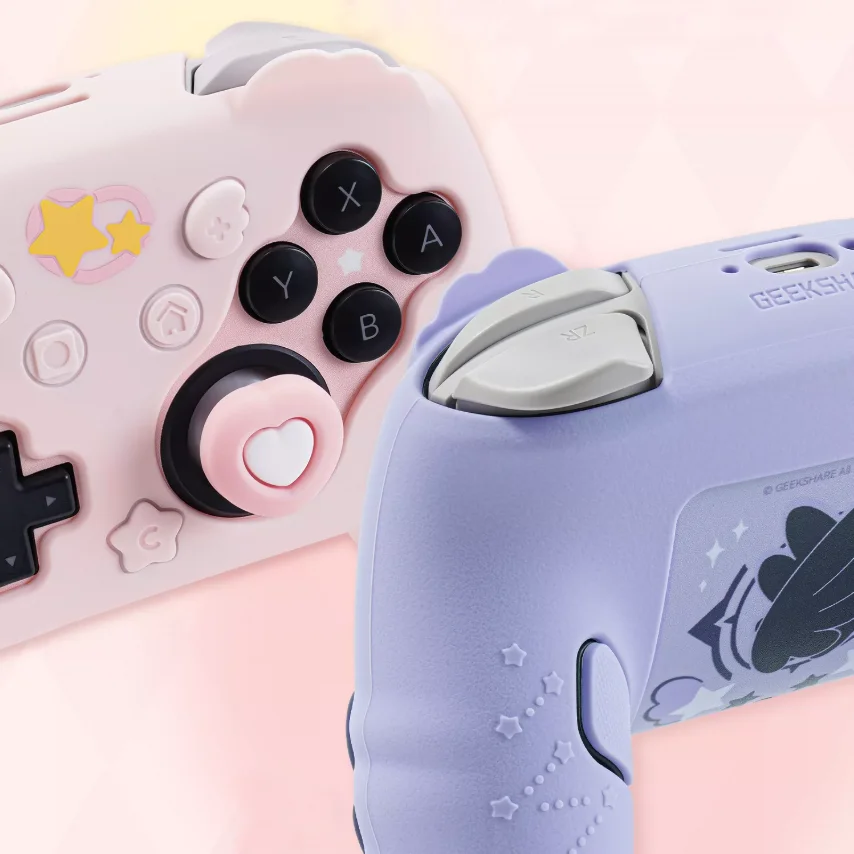 Cute Wings Silicone Soft Protector GL GR Sticker Skin For Switch 2 Pro/NS2 Pro Game Controller Case Thumb Stick Grip Cap Cover