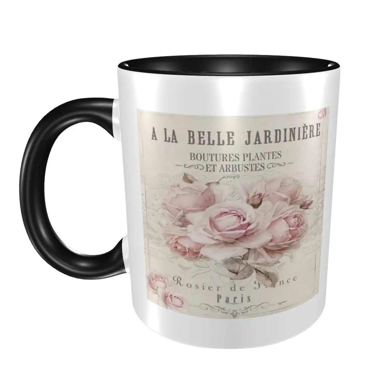 

French Shabby Chic Mug Funny Ceramic Coffee Cups Tea Mugs Milk Cup Drinkware Gifts for Friends