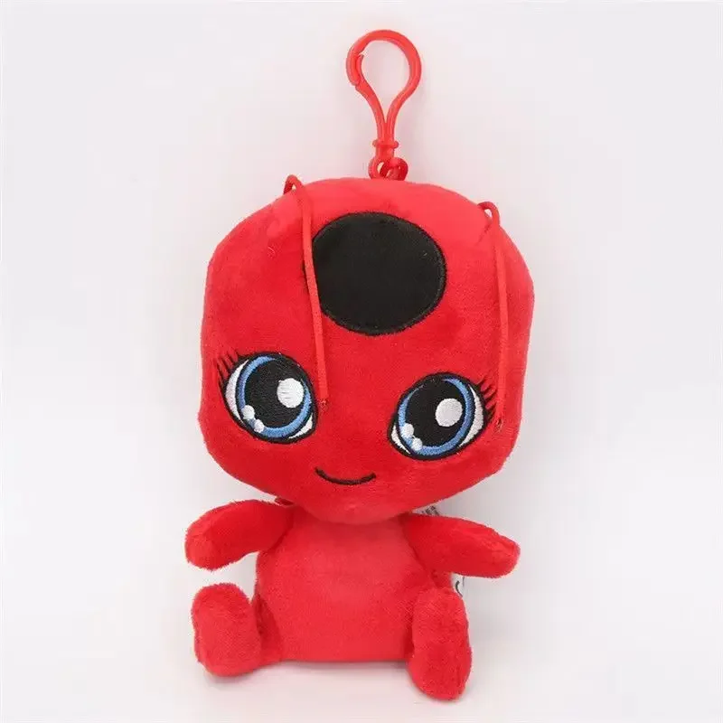 Cat Noir, Ladybird, plush toy, action figure, black, red, Ladybird doll, anime peripheral，25cm