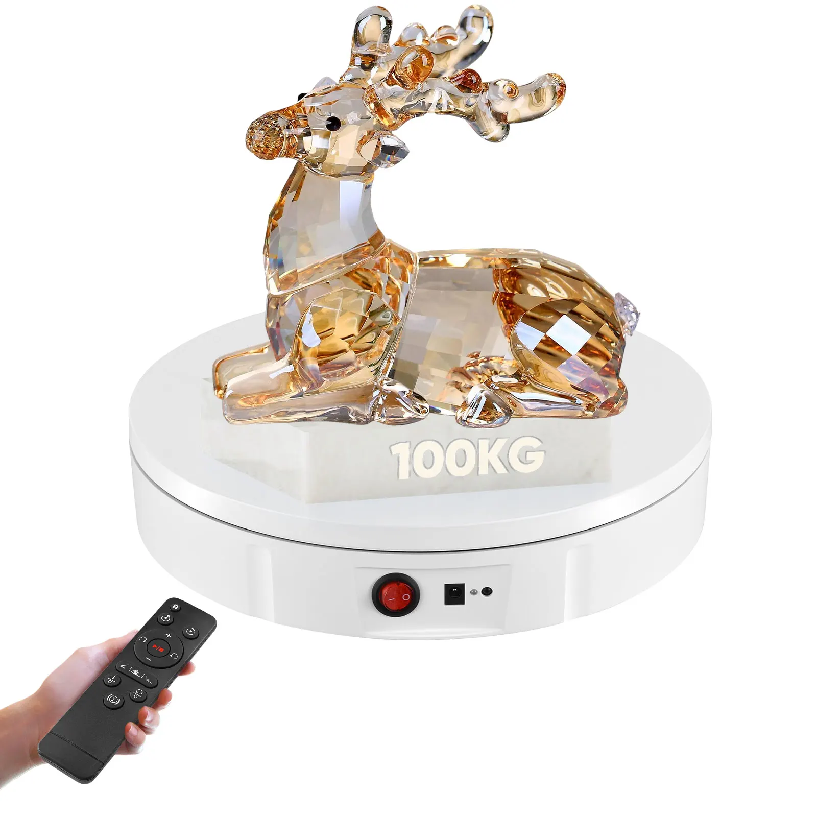 

CNCBSR 30cm Electric Rotating Display Stand 360° Turntable Jewelry Holder Battery For Photography Video Shooting Props 100kg