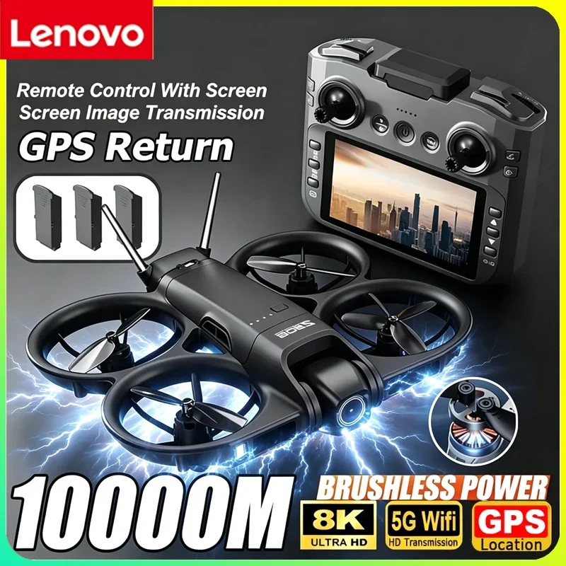 

Lenovo Z906 Mini Drone, 8K Dual Camera, GPS FPV, Laser Obstacle Avoidance, Brushless Motor, Foldable RC Aerial Quadcopter