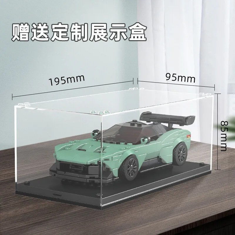 Kit de bloques de construcción de automóviles deportivos Mould King con caja de exhibición, ladrillos de montaje MOC, Mini coches de lujo, modelo de serie, regalo de vacaciones para niños