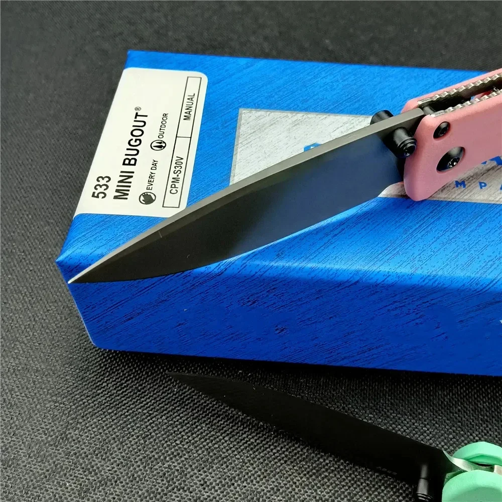 Mini BM 533 Bugout Folding Knife Outdoor S30V Blade Fishing Hunting Safety Defense Portable Pocket Knives EDC Tool Gift