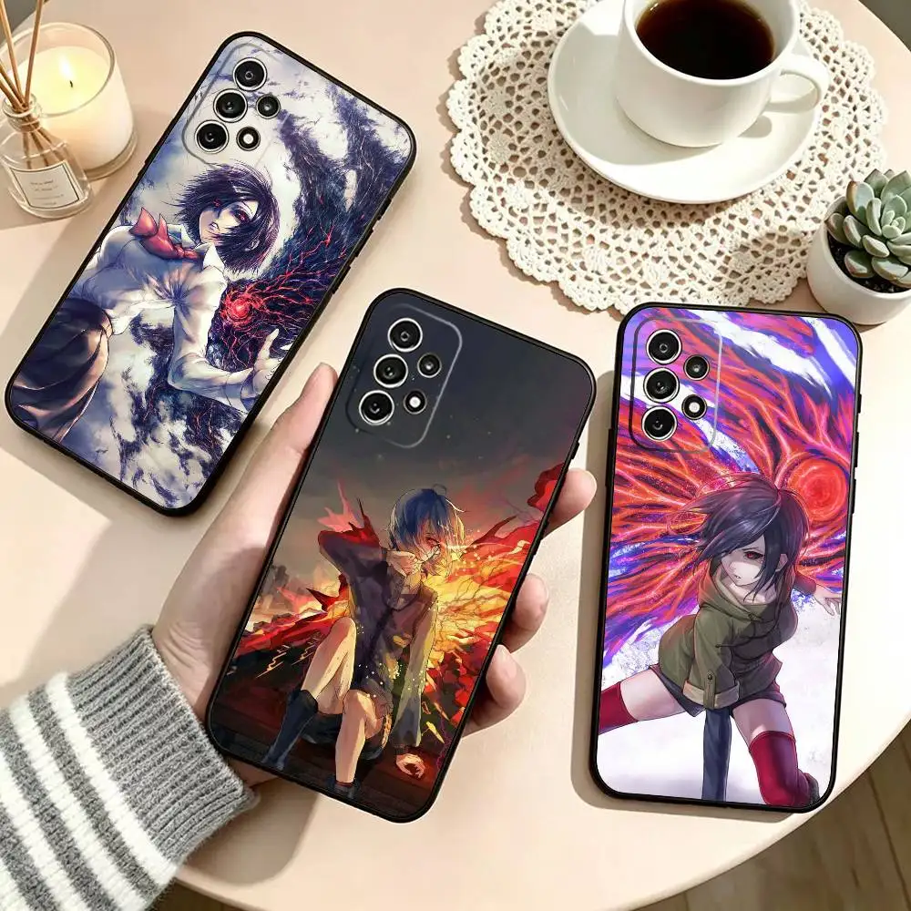 A-Anime T-Tokyo Ghoul T-Touka Kirishima  Phone Case For Samsung S25,S24,S21,S22,S23,S30,Ultra,S20,Plus,Note,10,Black Cover