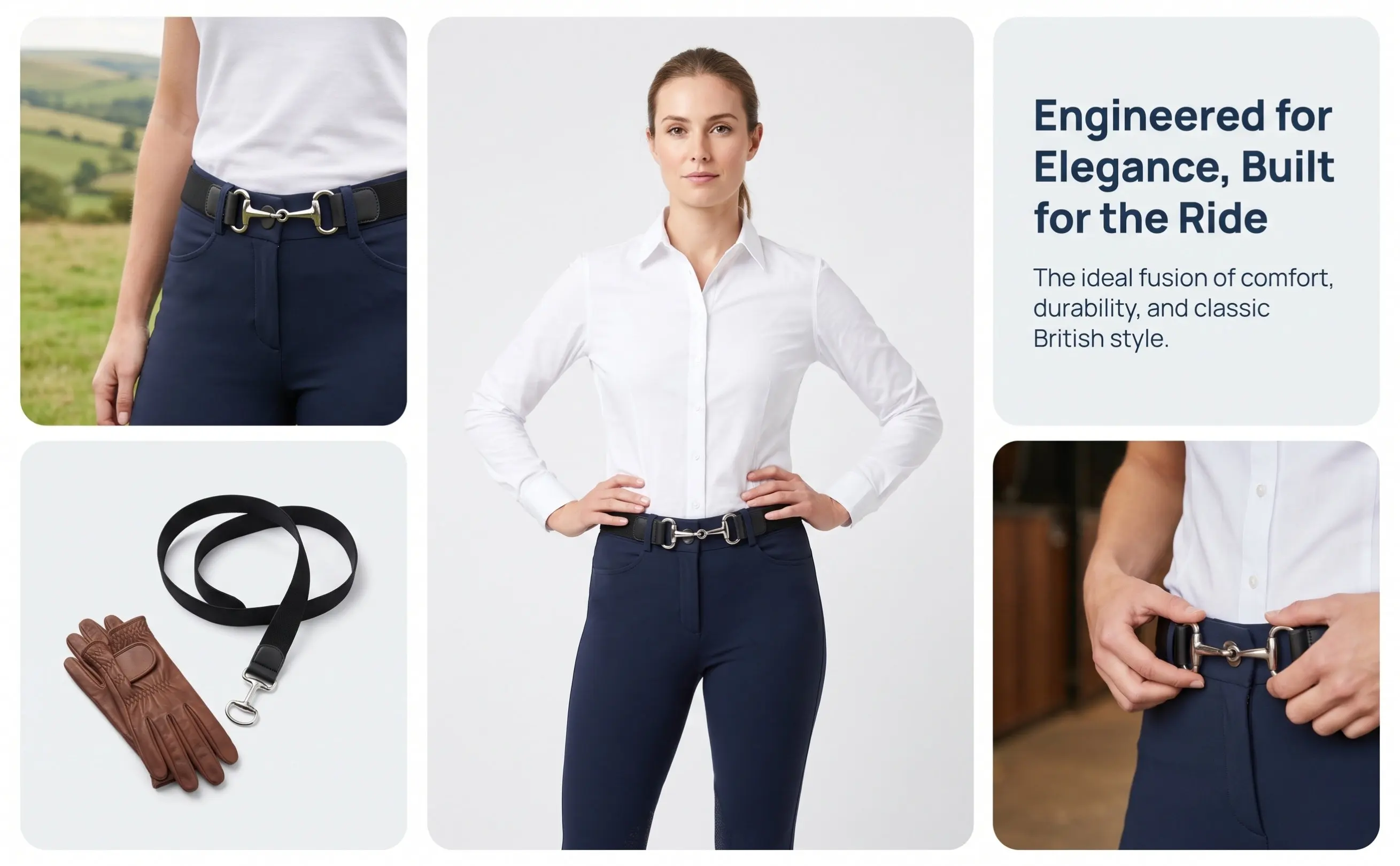 Women Men Elastic Riding Belt Wide Horse Bit Design Comfortable Stretch Waist Support Belt for Horseback Riding Equestrian Gear